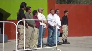 Mensaje del Director de Seg. Pub. de Mexicali a jovenes del Escuadron Juvenil Deportivo
