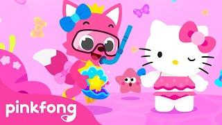 Hello, Friends! | Tiburón Bebé x Hello Kitty | Pinkfong Canciones Infantiles@Baby Shark en español