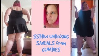 SSBBW #unboxing WIDE SANDALS HAUL  ... GUMBIES ...