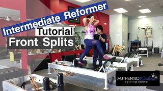 Pilates Intermediate Reformer Front Splits tutorial