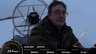 Аэролодка Дракон 380 27S  в Нарьян-Мар первый выезд Тест 1