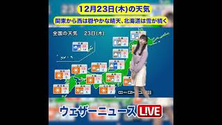 【夜の1分天気】あす12月23日(木)の天気 #Shorts