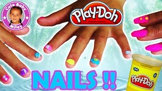 PLAY DOH NAILS für Miley | Nagellack aus Knetmasse machen | CuteBabyMiley