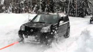 エクストレイルがインプレッサじゃなくて、フォレスターを牽引　xtrail is not an Impreza, tow a Forrester