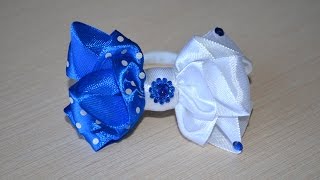 Бантики Мастер класс канзаши бант из ленты своими руками DIY handmade ribbon bow