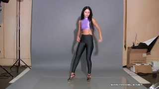 shiny  black spandex