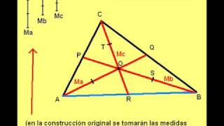 Construcciones Geométricas: Triangulo - 3 Medianas
