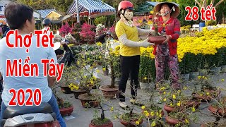 Chợ hoa tết Miền Tây 2020 chiều 28 tết