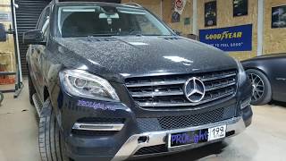 Mercedes ML восстановление оптики, замена линз.