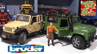✔BRUDER. Игорек играет с машинками. Видео для детей / Jeep Land Rover & Jeep Wrangler ✔