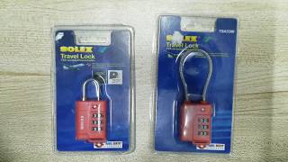รีวิว การตั้งรหัสกุญแจ solex tsa-accepted travel lock