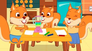 Famille d'Écureuil - Les Dessins Deviennent Réels Animé 2022 en Français