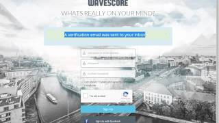 Wavescore account sign up