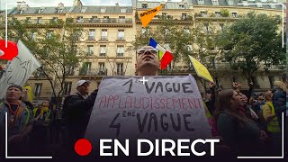 Une manifestation se tient à Paris contre le pass sanitaire et les prix élevés des carburants