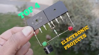 TOP 4 ELECTRONIC PROJECTS WITH TRANSISTOR BC547, MOSFET Z44N & LED