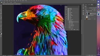 Abstract low poly photoshop action - tutorial