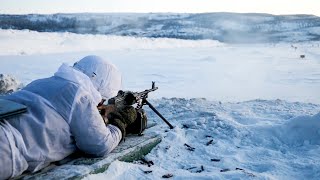 Занятия по огневой подготовке при экстремально низких температурах с мотострелками Северного флота