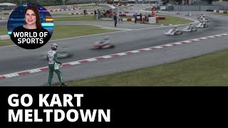 WATCH: Race car driver throws epic temper tantrum, attacks fellow driver