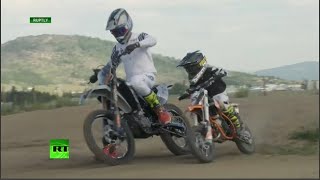 WATCH: Six-year-old stuns on motocross track
