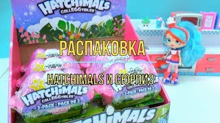Распаковка яиц сюрпризов Hatchimals. Шоколадный пирог с подружками Shopkins.