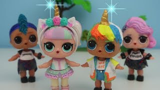 LOL Sürpriz Unicorn Boy Kendi yaptığım Big Brother LOL Erkek Bebek Uni Boy Toy Video Bidünya Oyuncak