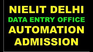 NIELIT Admissions are open in the course Data Entry and Office automation for December batch
