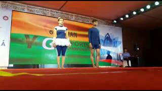 Artistic pair by vikas & pinki in 6th asian yoga sports championship Vietnam 2016
