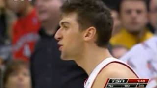 Bargnani sends Vince Carter to the floor
