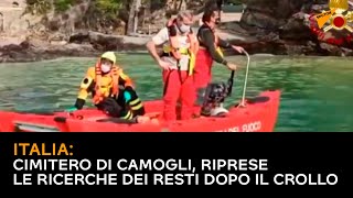 Cimitero di Camogli, riprese le ricerche dei resti dopo il crollo
