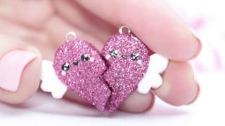 ♡ DIY GLITTER BFF Heart Charms!!   In Polymer Clay ♡   Kawaii Friday