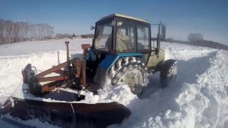 Чистка снега на мтз 1221В 2