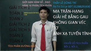[Toán cao cấp 1]-Đại Số Tuyến Tính Bài 3 -Không Gian Véc Tơ