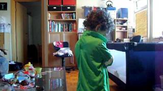 Matti testing his Ben 10 watch