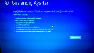 Windows 10 güvenli mod da başlatma (Starting Windows 10 in safe mode)