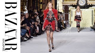 Alessandra Ambrosio, Elsa Hosk, and Josephine Skriver Walk The Balmain SS18 Show