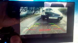 Работа регистратора-зеркала RS DVR 103HD совместно с камерой заднего вида