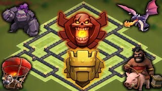 Epic Town hall 9 Champion Trophy Base 2 Air Sweeper