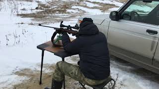 Пристрелка CZ-452 ZKM LUX 22WMR