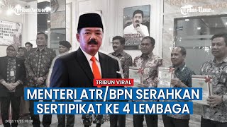 Menteri ATR/BPN Hadi Tjahjanto Serahkan Sertipikat ke 4 Lembaga di Makassar