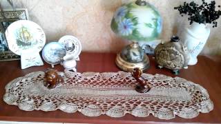 длинная салфетка для комода - вязание interior design - knitted doily for dresser