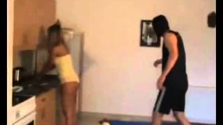 Hot Girl Wrestles Attacker in Her Panties!