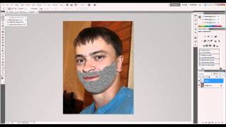 Создание щетины в photoshop