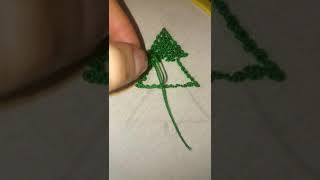 How to embroider chrismas tree   Hand embroidery for beginners. ხელით ქარგვა დამწყებთათვის