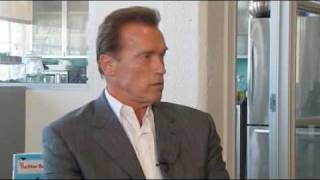 Arnold Schwarzenegger Visits Twitter HQ on 8/26/2009