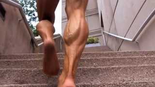 Big and crazy ripped calves "Female Bodybuilder"