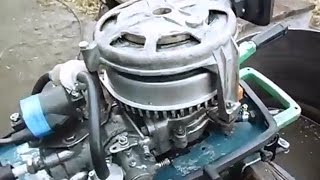 Лодочный мотор Стрела с ногой от Ветерка, испытание на воде.