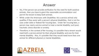 Landlord Legal Minute - Service Animals Requirements