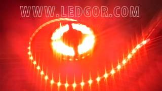 335 orange color led strip flexible side light 12V 60leds