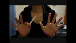 タバコ消失マジックの種明かし　Cigarette　Vanish　Magic　tutorial