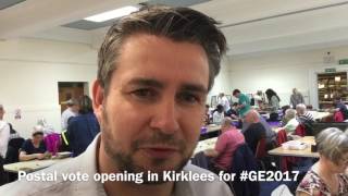 Postal vote opening in Kirklees for #GE2017